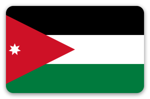 Jordania - naklejka na kartę