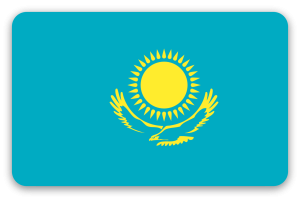 Kazachstan - naklejka na kartę