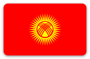 Kirgistan - naklejka na kartę