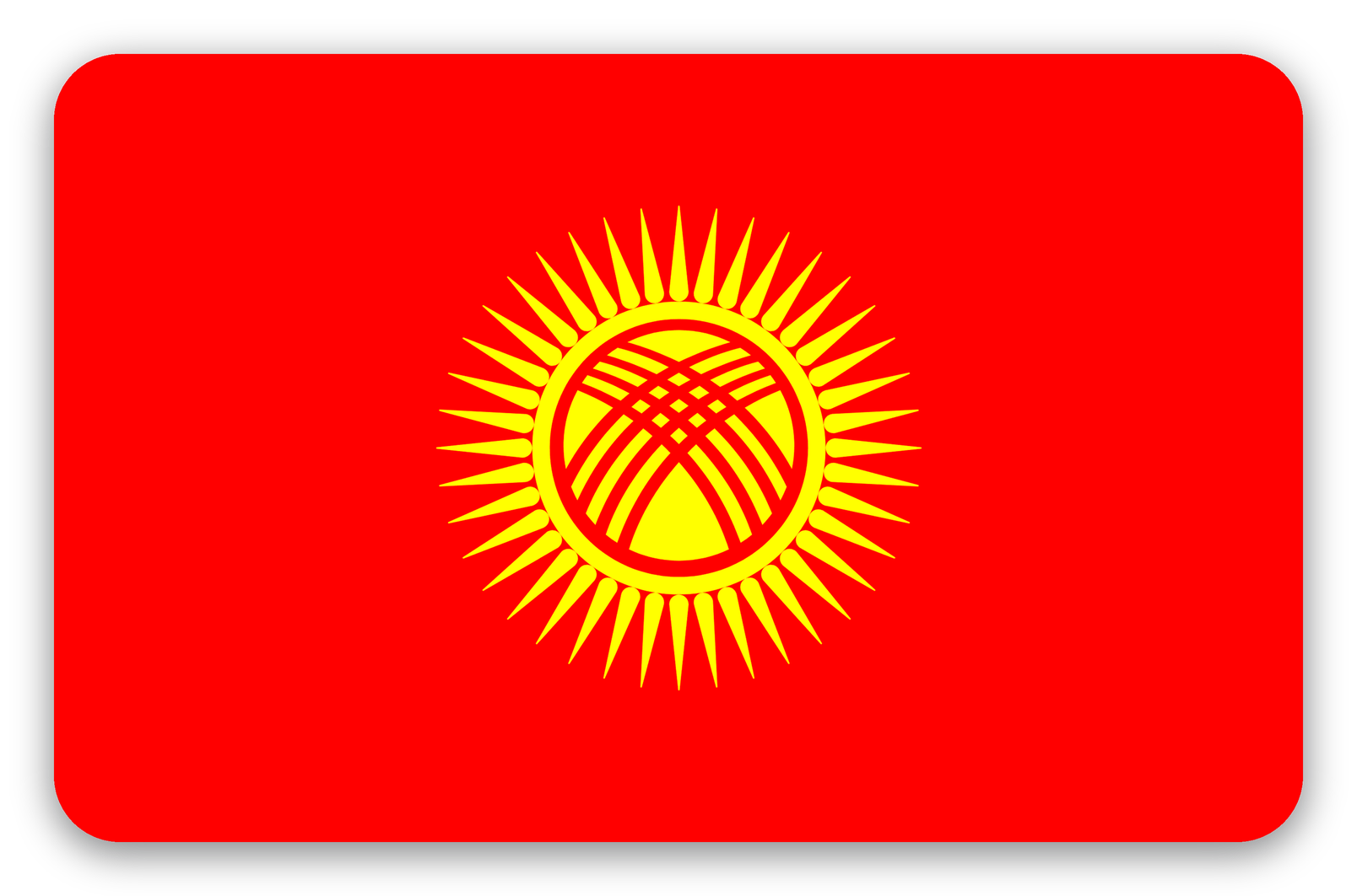 Kirgistan - naklejka na kartę