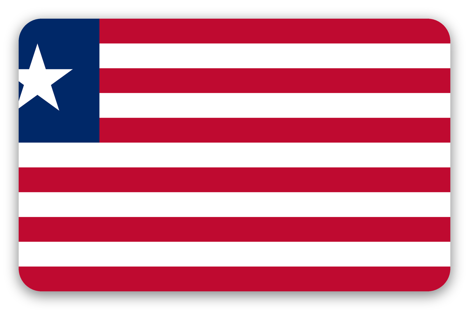 Liberia - naklejka na kartę