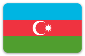 Azerbejdżan - naklejka na kartę