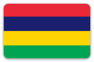 Mauritius - naklejka na kartę