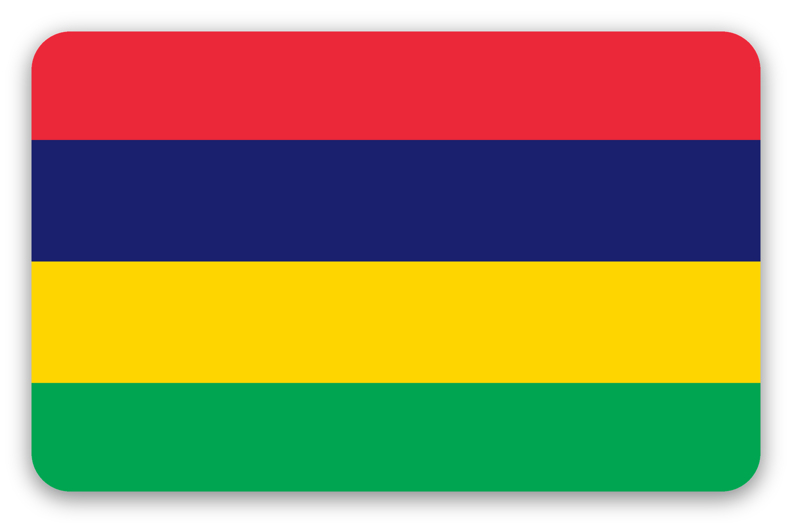 Mauritius - naklejka na kartę