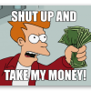 Take my Money - naklejka na kartę